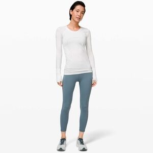 Lululemon Train Times Pant 25" Legging Color Blue Charcoal Size 6 W5BJOS